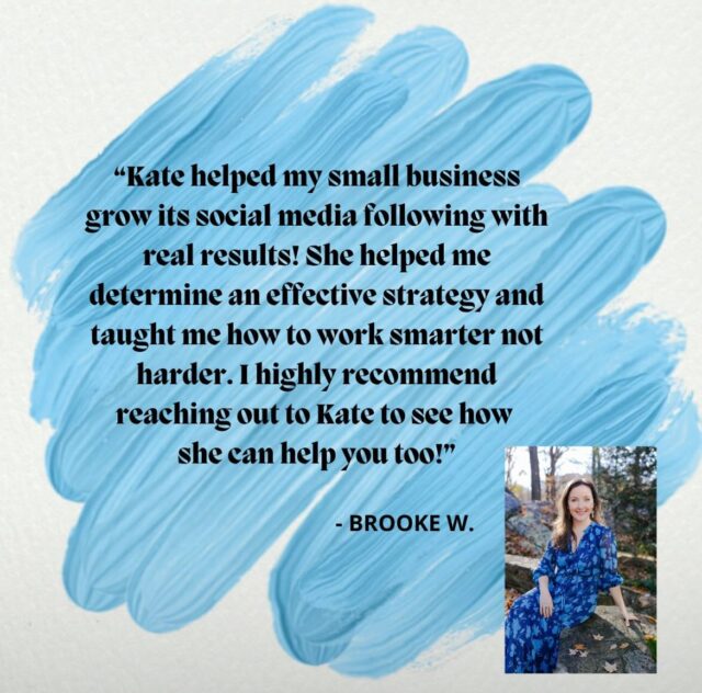 ✨ I’m so passionate about helping small business owners work smarter, not harder, so we can get real results on social media AND in business. Very grateful to my client @brookeswyatt for putting this so succinctly! 🙌🏼

#smallbusinessstrategy #womeninbusiness #socialmediaconsulting #inridgefield #ridgefieldct #smallbusinesssuccess #socialmediamanagertips #workingmamalife #womensupportingwomen